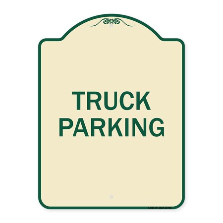 Truck Truck Parking Heavy-Gauge Aluminum Architectural Sign